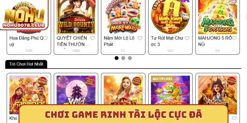 Chơi game Nohu rinh tài lộc cực đã