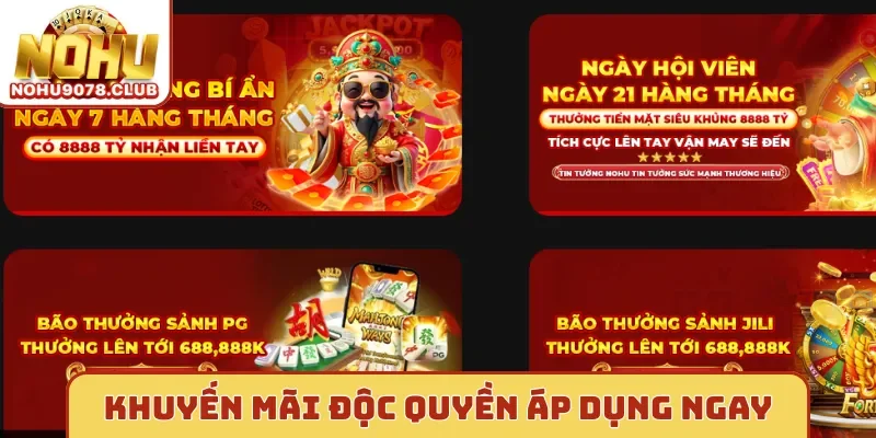 Khuyến mãi độc quyền của Nohu! Áp dụng ngay